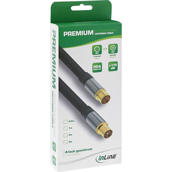 Kabel InLine Antenowy 0.5m szary (69250P)