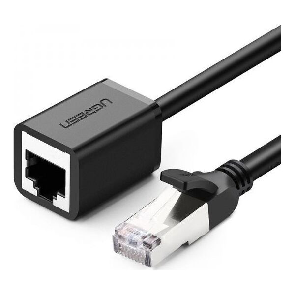 Ugreen Kabel sieciowy UGREEN przedłużacz Ethernet RJ45, Cat. 6, FTP, z metalową wtyczną 2m, (czarny)