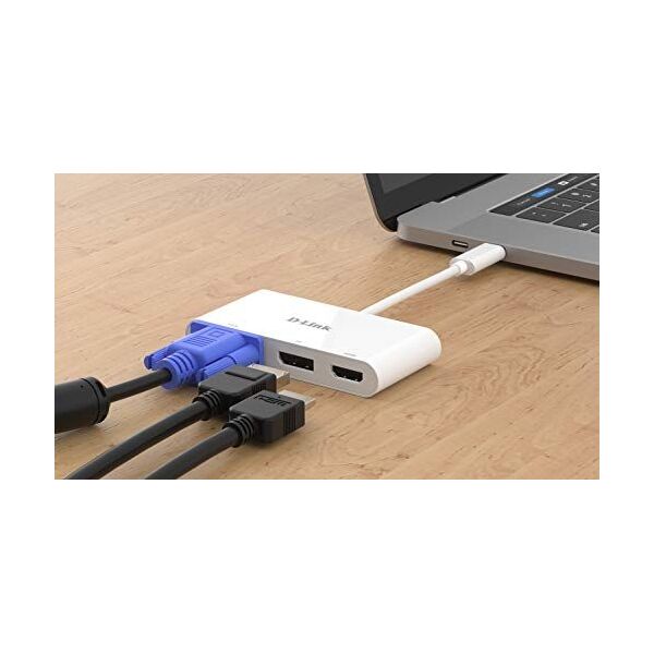 Stacja/replikator D-Link DUB-V310 3-in-1 USB-C to HDMI/VGA/DisplayPort Adapter