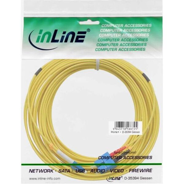 InLine InLine Kabel światłowodowy duplex, LC/SC, 9/125µm, OS2, 5m