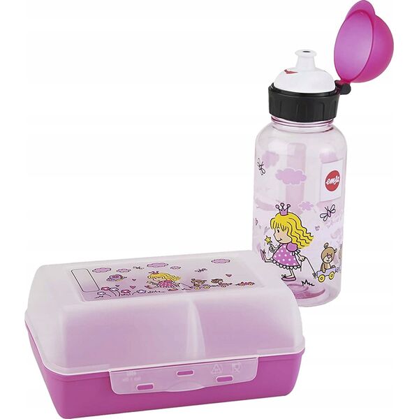 Emsa Emsa Kids Water Bottle 0,4l + lunch box princess 518137 set