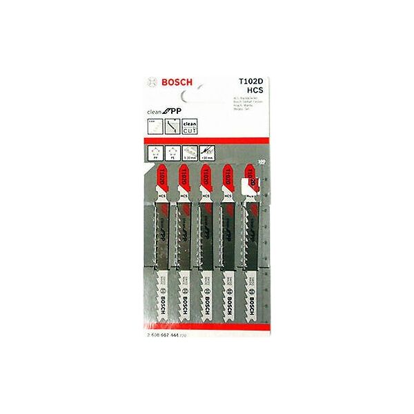 Bosch brzeszczot T 102D Hcs 5pc tworzywo sztuczne Clean (2608667444)