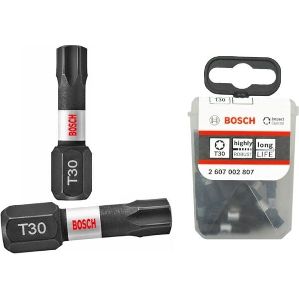 Bosch bit 1/4- T30- 25mm TORX Impact 25 sztuk (2607002807)