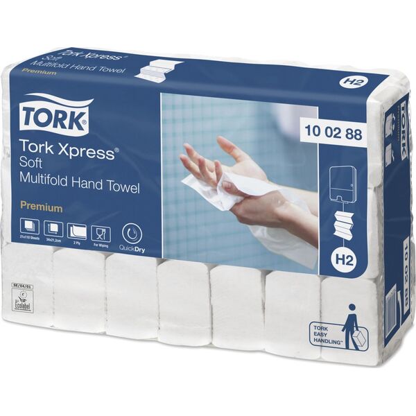 Staples TORK Ręcznik wielopanelowy XPRESS SYSTEM, 21 x 34 cm biały (110 kartek)