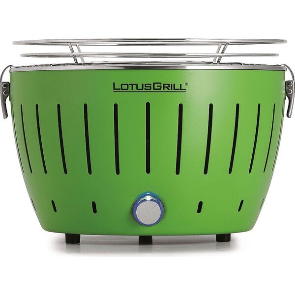 LotusGrill Grill turystyczny Węglowy Mini 26 cm x 26 cm zielony