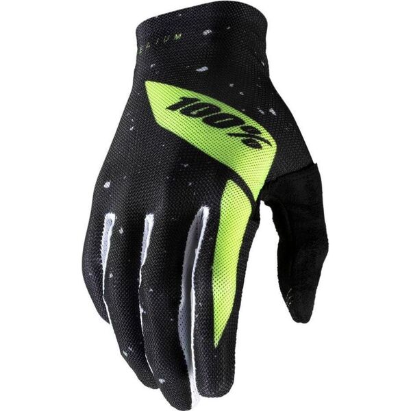 100% Rękawiczki 100% CELIUM Glove black fluo yellow roz. L (długość dłoni 193-200 mm) (NEW)