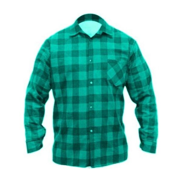 Dedra koszula flanelowa zielona, rozmiar XL, 100% bawełna (BH51F4-XL)