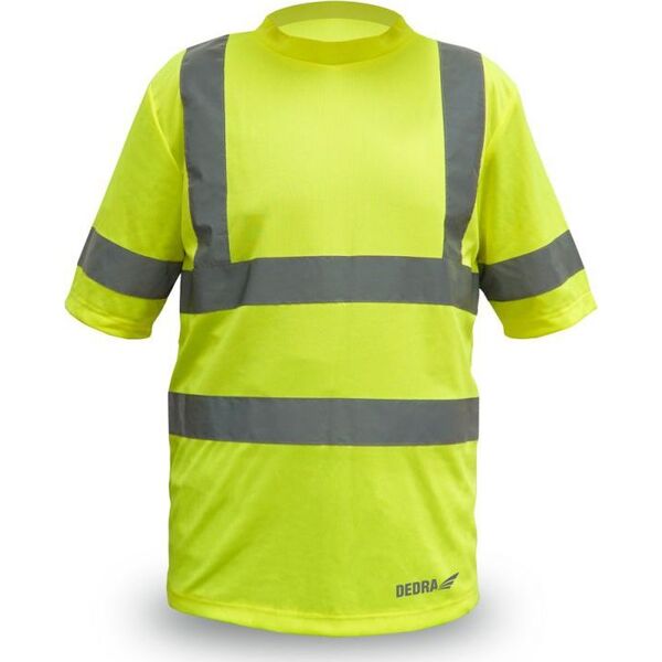 Dedra koszulka męska t-shirt odblaskowa, żółta rozmiar XL (BH81T1-XL)