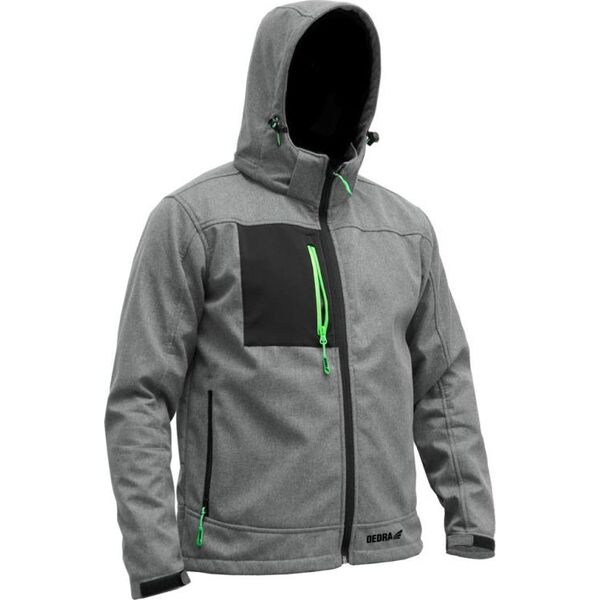 Dedra kurtka softshell z kapturem rozmiar S, 96% poliester+4% elastan (BH61KS-S)