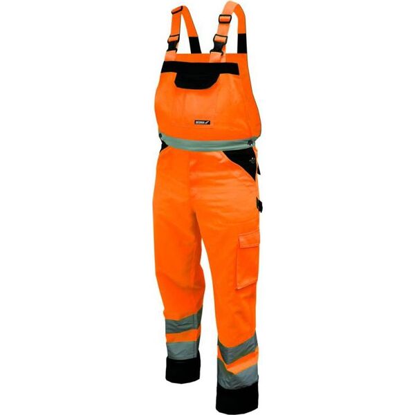 Dedra spodnie ochronne odblaskowe ogrodniczki rozmiar XXL,pomarańczowe (BH81SO2-XXL)