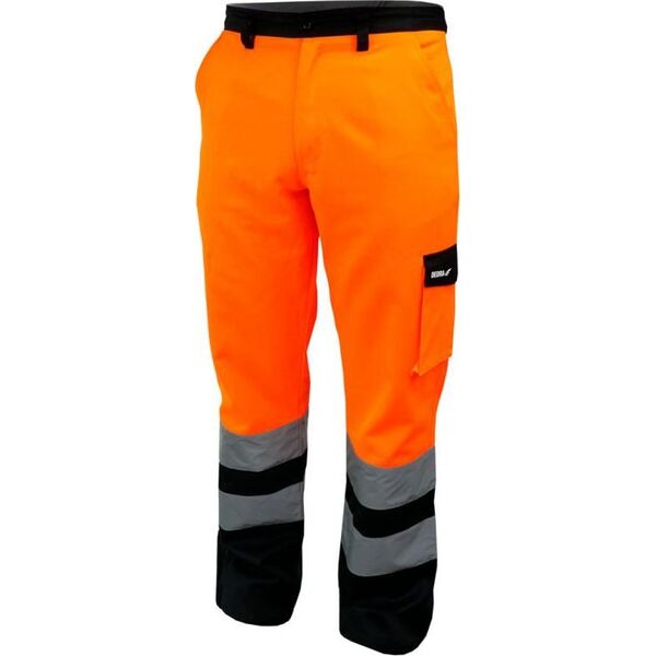 Dedra spodnie ochronne odblaskowe rozmiar XL, pomarańczowe (BH81SP2-XL)
