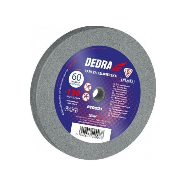 Dedra tarcza szlifierska 150x20x12.7mm, gradacja 60 (F10021)