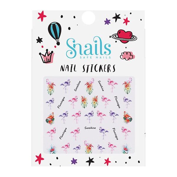 Snails Naklejki na paznokcie Flamingos