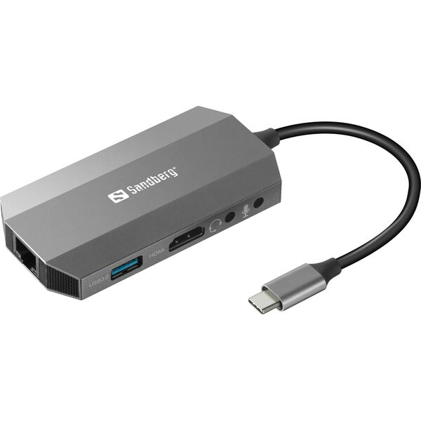Stacja/replikator Sandberg 6w1 Travel Dock USB-C (136-33)