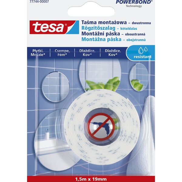 Tesa dwustronna taśma montażowa wodoodporna 1,5m (77744-00002-00)