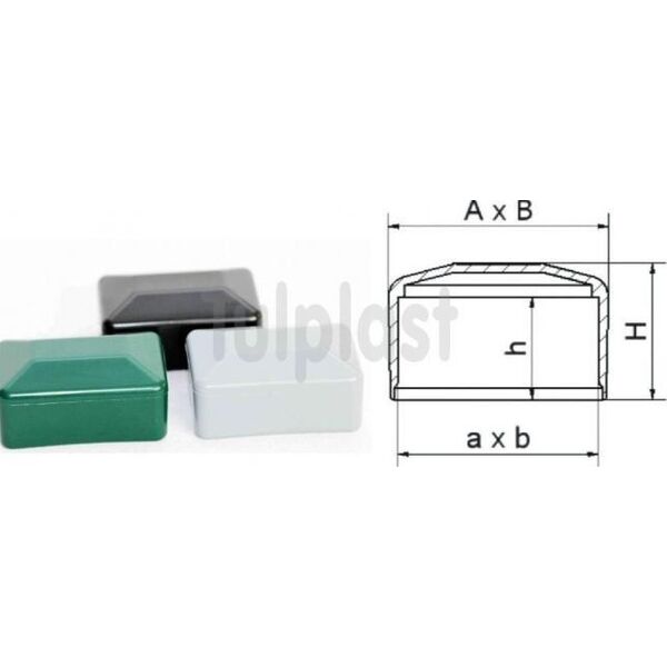 Unimet NASADKA NA SŁUPEK 40*60MM NSP 480 CZARNA