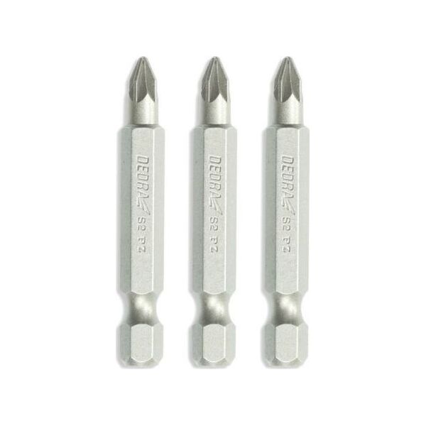 Dedra zestaw końcówek wkrętakowych Pozidriv PZ1/2/3x50mm, blister (18A07S03)