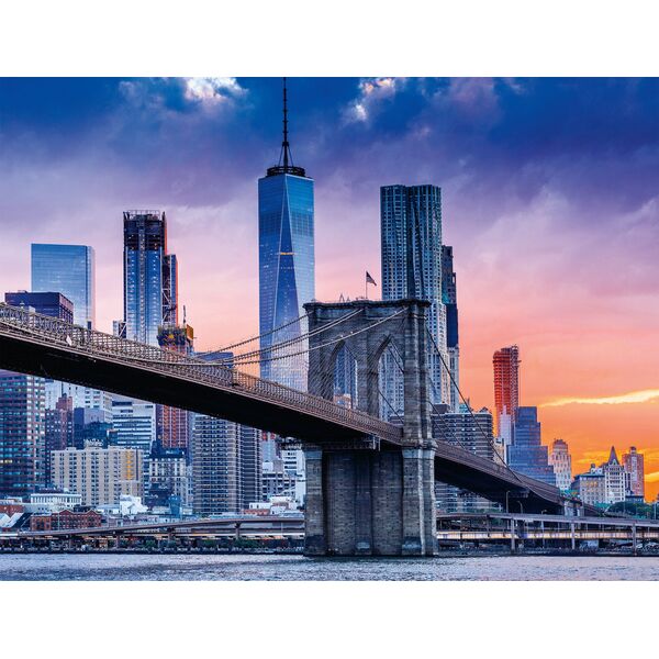 Ravensburger Puzzle 2000 elementów Widok na Manhattan i Most Brooklyn