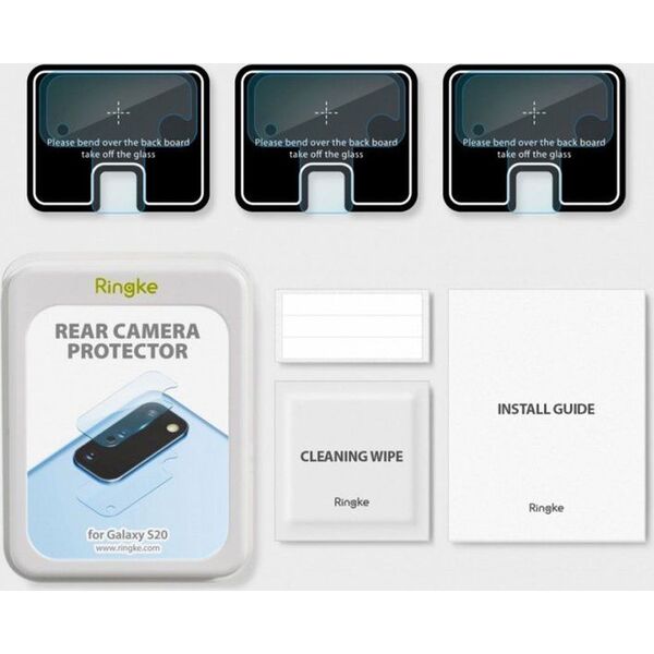 Ringke 3x Szkło Ringke ID Glass na aparat obiektyw do Samsung Galaxy S20 uniwersalny