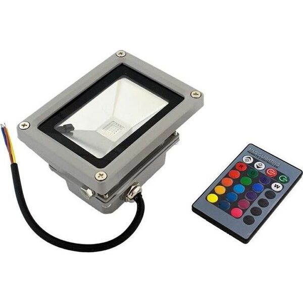 Naświetlacz ECpower ZD48 HALOGEN NAŚWIETLACZ LED RGB 10W 16 KOL +PILOT uniwersalny