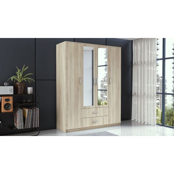 Topeshop szafa Romana lustro 160cm dąb Sonoma (5235)