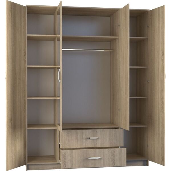 Topeshop szafa Romana lustro 160cm dąb Sonoma (5235)