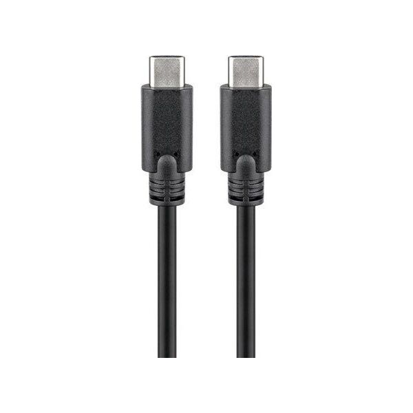 Kabel USB Goobay USB-C - USB-C 1 m Czarny (531398)
