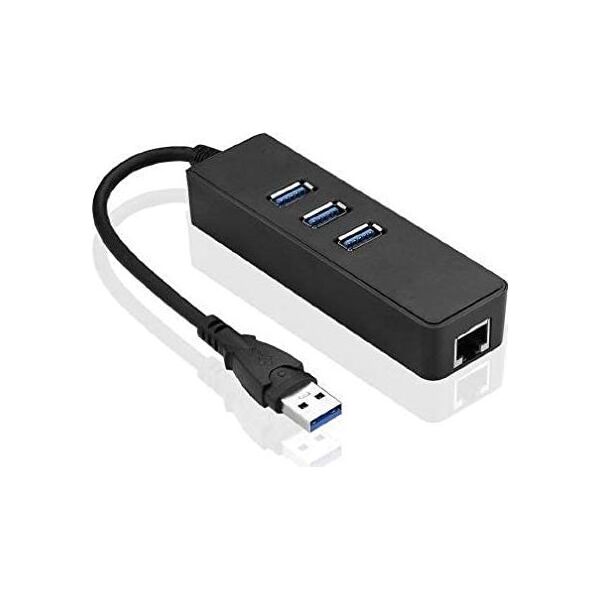 HUB USB MicroConnect 1x RJ-45  + 3x USB-A 3.0 (MC-USB3.0HUBWETH)