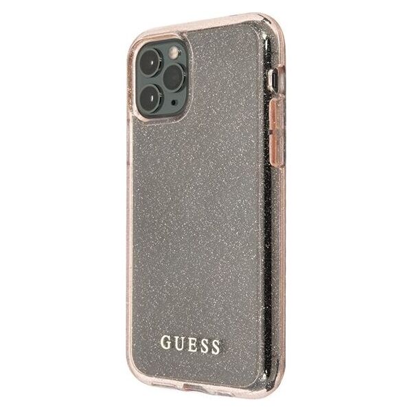 Guess Guess GUHCN65PCGLPI iPhone 11 Pro Max różowy/pink hard case Glitter
