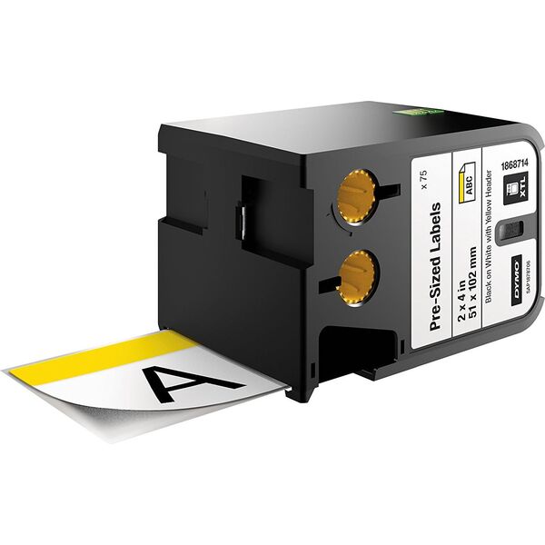 Dymo Etykiety DYMO XTL 70 szt. (51 mm x 102 mm), czarny na białym /nagłówek żółty, 1868714