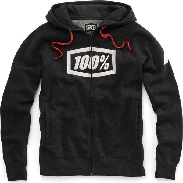 100% Bluza męska Syndicate Hooded Zip Sweatshirt Black Heather White r. XL