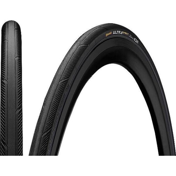 Continental Opona szosowa Continental Ultra Sport III Performance PureGrip Compound 25 - 622, 28, 700 x 25C, czarna, zwijana uniwersalny