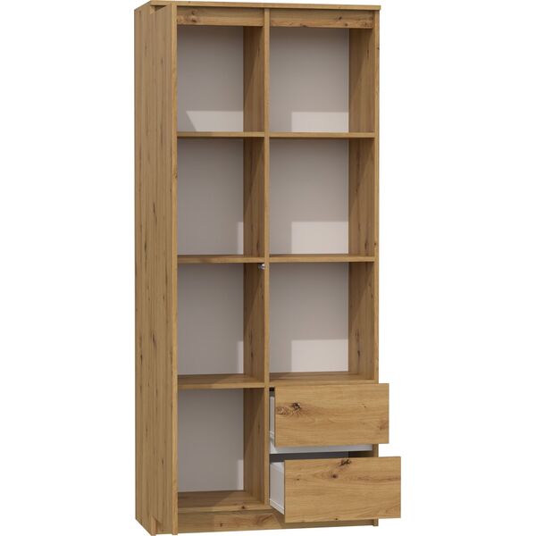 Topeshop REGAŁ RS-80 BILY - DĄB ARTISAN