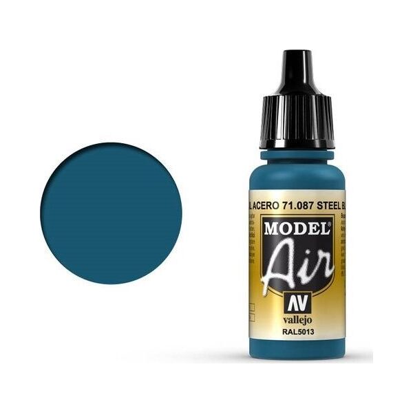 Vallejo Vallejo Model Air Steel Blue 71.087 uniwersalny