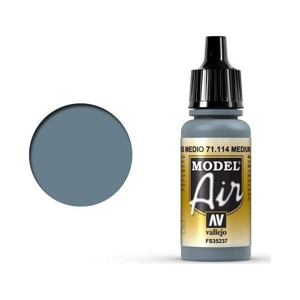 Vallejo Vallejo Model Air Medium Gray 71.114 uniwersalny