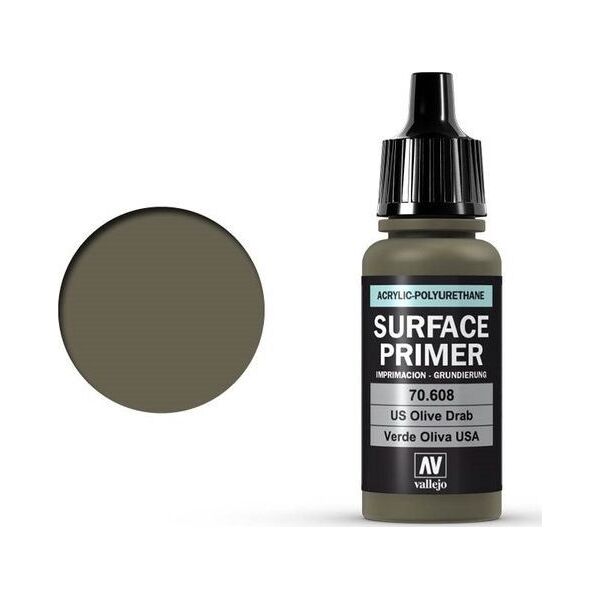 Vallejo Vallejo Surface Primer / Podkład Akrylowy USA Olive Drab 17 ml. uniwersalny