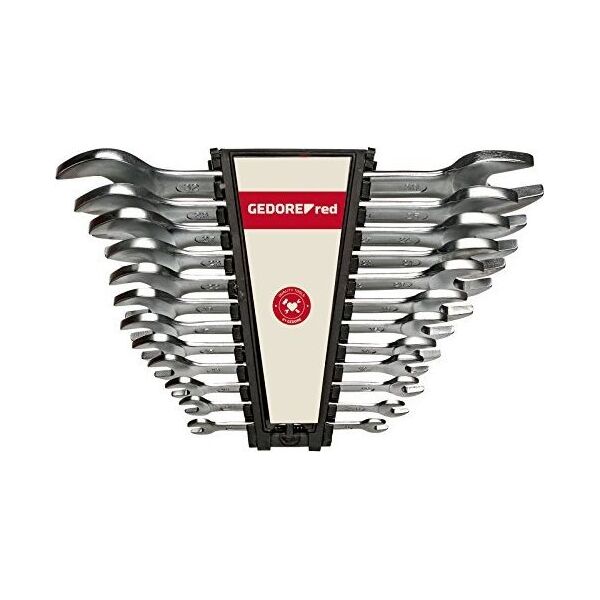 Gedore Gedore Red double open ended spanner set, long, 12 parts, wrenches (chrome, SW 6 - 32mm)