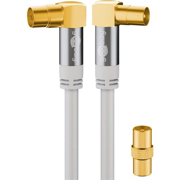 Goobay goobay TV antenna cable 135dB 90 ° white 2m -4x shielded