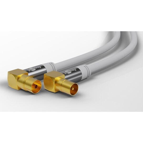 Goobay goobay TV antenna cable 135dB 90 ° white 2m -4x shielded