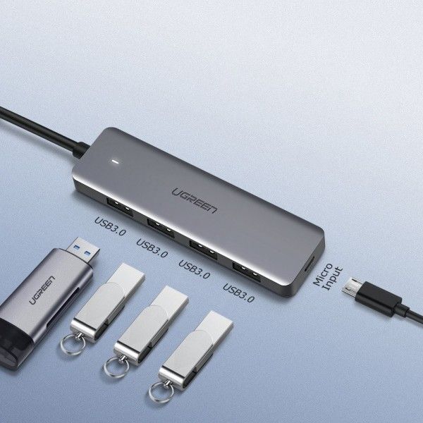 HUB USB Ugreen 1x microUSB  + 4x USB-A 3.0 (UGR293)