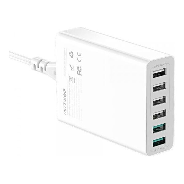 Ładowarka Blitzwolf BW-S15 6x USB-A  (BLZ255WHT)
