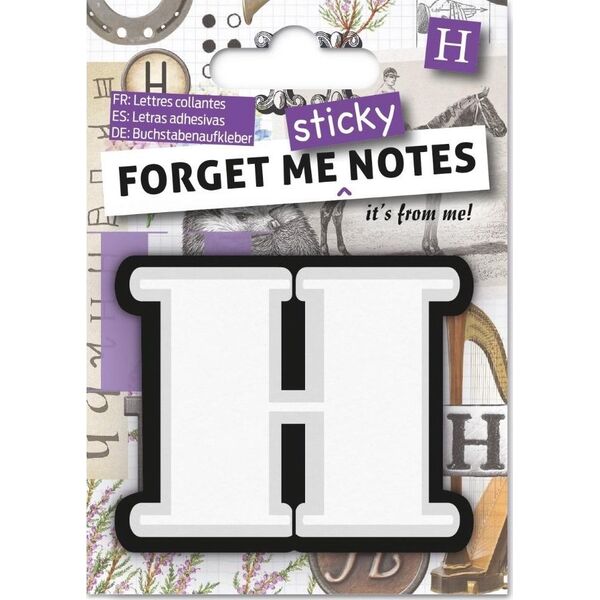 IF Forget me sticky notes kart samoprzylepne litera H