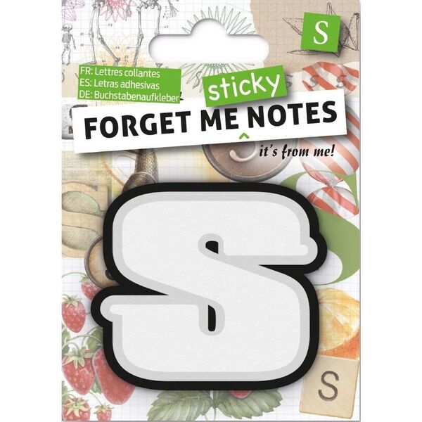 IF Forget me sticky notes kart samoprzylepne litera S