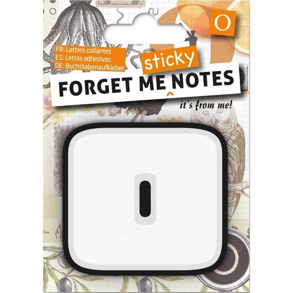 IF Forget me sticky notes kart samoprzylepne litera O