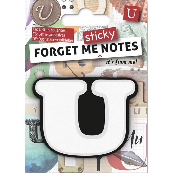 IF Forget me sticky notes kart samoprzylepne litera U