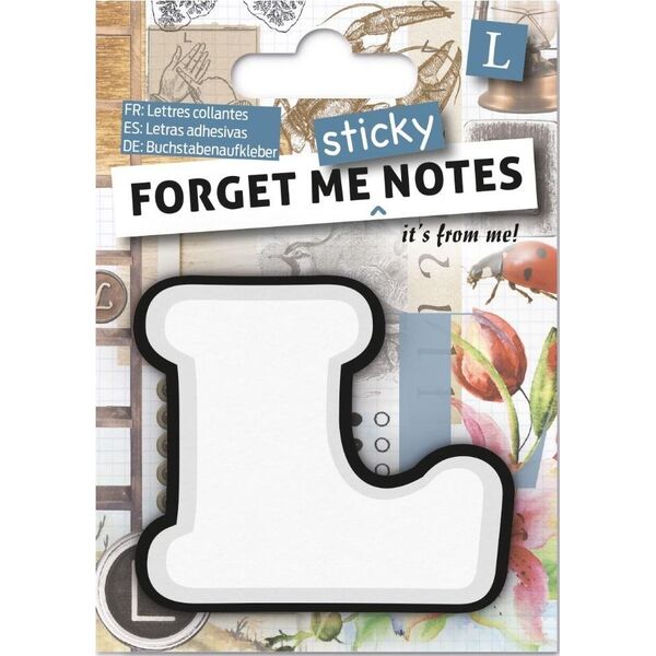 IF Forget me sticky notes kart samoprzylepne litera L