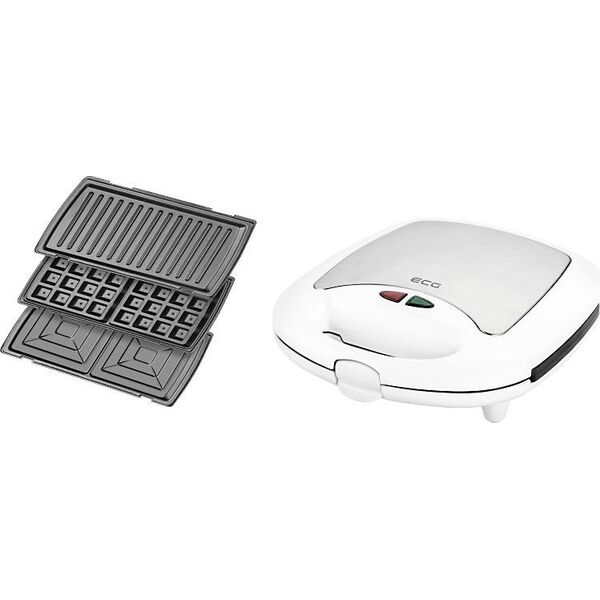 Opiekacz ECG Sumuštinių keptuvė ECG S 399 3in1 White