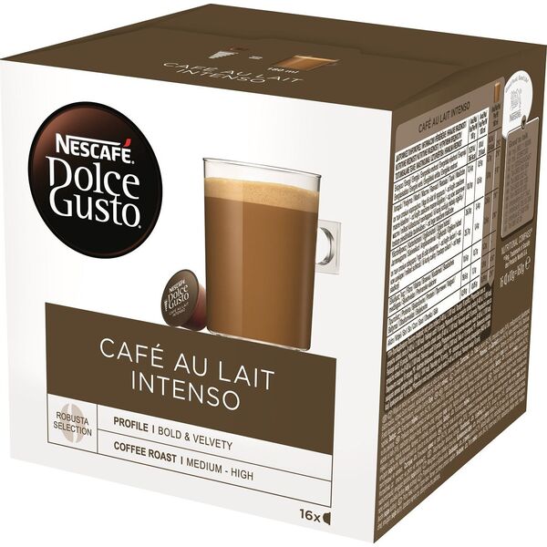 Nescafe NESCAFE DOLCE GUSTO Café au Lait Intenso 16 kapsulių, 160g