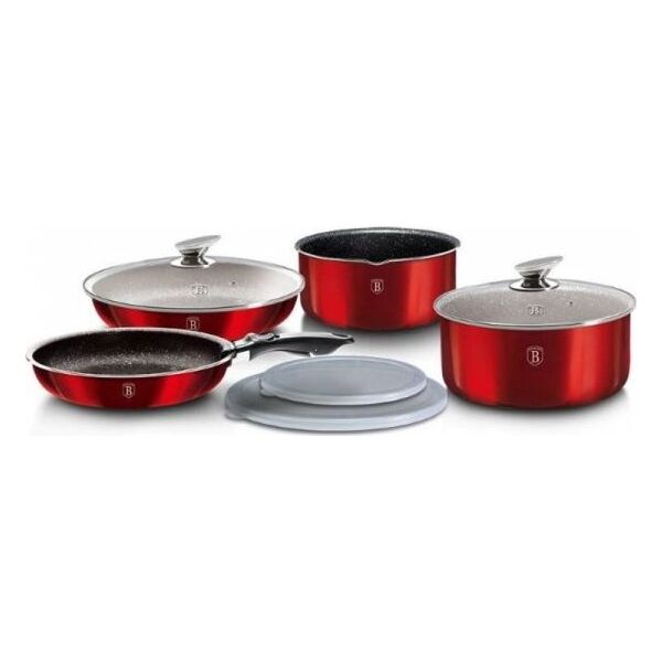Berlinger Haus KOMPLET GARNKÓW 9-EL. CLICK COOK BERLINGER HAUS METALLIC LINE BURGUNDY BH-6145