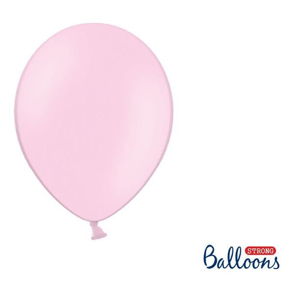 Party Deco Stiprūs balionai 27 cm Pastel Baby, rožiniai, 10 vnt. () - 26353825